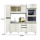 Cozinha Blumenau Sem Tampo 10 Portas Branco Off White Tana De