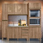 Cozinha Blumenau Sem Tampo 10 Portas Carvalho Tana Decor