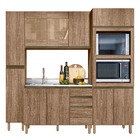 Cozinha Blumenau Sem Tampo 10 Portas Carvalho Tana Decor