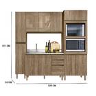 Cozinha Blumenau Sem Tampo 10 Portas Carvalho Tana Decor