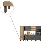 Cozinha Camilla Com Adega E Tampo 25mm 11 Portas Amêndoa Chum