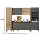 Cozinha Camilla Com Adega E Tampo 25mm 11 Portas Carvalho Chu