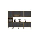 Cozinha Carolina 5 Peças Cinamomo/grafite