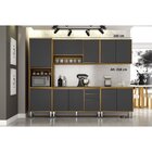 Cozinha Carolina 5 Peças Cinamomo/grafite