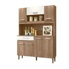 Cozinha Catar 120 7 Portas 1 Gaveta Carvalho Rústico/off Whit