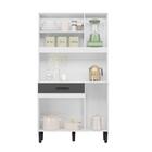 Cozinha Catar 90 5 Portas 1 Gaveta Branco/chumbo - Fdecor
