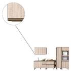 Cozinha Charles Com Tampo Cooktop 25mm 10 Portas Amêndoa Arez