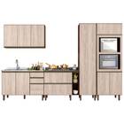 Cozinha Charles Com Tampo Cooktop 25mm 10 Portas Amêndoa Arez