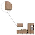 Cozinha Charles Com Tampo Cooktop 25mm 10 Portas Amêndoa Carv