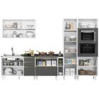 Cozinha Charles Com Tampo Cooktop 25mm 10 Portas Branco Chumb