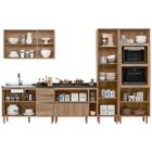 Cozinha Charles Com Tampo Cooktop 25mm 10 Portas Carvalho Tan