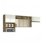 Cozinha Clara Com Vidro Reflex Atacama/off White - Aramóveis