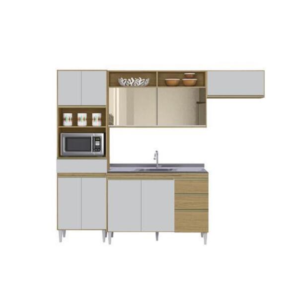 Cozinha Clara Vidro Reflex Com Balcão Para Pia Atacama/off Wh