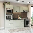 Cozinha Com Rodapé 4 Peças Rubi Yescasa Verde Oliva