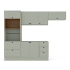 Cozinha Com Rodapé 4 Peças Rubi Yescasa Verde Oliva