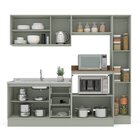 Cozinha Com Rodapé 5 Peças Rubi Yescasa Verde Oliva