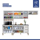 Cozinha Com Vidro Reflecta 10 Portas 3 Gavetas Atenas  Branco