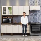 Cozinha Com Vidro Reflecta 10 Portas 3 Gavetas Atenas Kaiki M