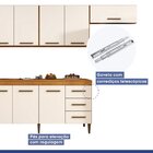 Cozinha Com Vidro Reflecta 12 Portas 3 Gavetas Atenas  Nature