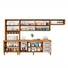 Cozinha Com Vidro Reflecta 12 Portas 3 Gavetas Atenas  Nature