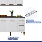 Cozinha Com Vidro Reflecta 14 Portas 3 Gavetas  Branco