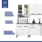 Cozinha Com Vidro Reflecta 9 Portas 1 Gaveta Atenas  Branco