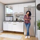 Cozinha Com Vidro Reflecta 9 Portas 1 Gaveta Atenas  Branco