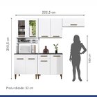 Cozinha Com Vidro Reflecta 9 Portas 1 Gaveta Atenas  Branco