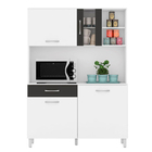 Cozinha Compacta 04 Portas 01 Gaveta 02 Nichos Viena Plus 120