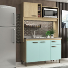 Cozinha Compacta 04 Portas 01 Gaveta 03 Nichos Sem Tampo Yara