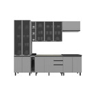 Cozinha Compacta 07 Peças Com Cristaleira De Vidro Belize Henn