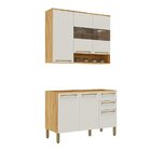 Cozinha Compacta 100% Mdf 2 Peças 6 Portas 2 Gavetas Sem Tamp