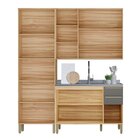 Cozinha Compacta 100% Mdf 3 Peças 10 Portas E 2 Gavetas Com V