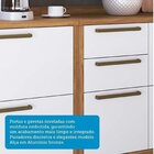 Cozinha Compacta 100% Mdf 3 Peças 6 Portas 5 Gavetas E Vidro