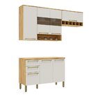 Cozinha Compacta 100% Mdf 3 Peças 7 Portas 2 Gavetas Com Tamp