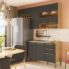 Cozinha Compacta 100% Mdf 3 Peças 7 Portas 2 Gavetas Sem Tamp
