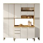 Cozinha Compacta 100% Mdf 4 Peças 12 Portas E 2 Gavetas Com V