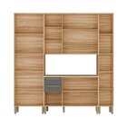 Cozinha Compacta 100% Mdf 4 Peças 12 Portas E 2 Gavetas Com V