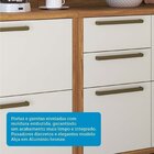 Cozinha Compacta 100% Mdf 4 Peças 5 Portas 4 Gavetas E Vidro