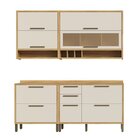 Cozinha Compacta 100% Mdf 4 Peças 7 Portas 4 Gavetas E Vidro