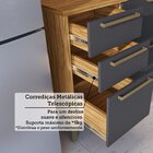 Cozinha Compacta 100% Mdf 4 Peças 7 Portas 4 Gavetas E Vidro