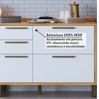 Cozinha Compacta 100% Mdf 4 Peças 7 Portas 5 Gavetas E Vidro