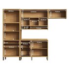Cozinha Compacta 100% Mdf 4 Peças 7 Portas 5 Gavetas E Vidro