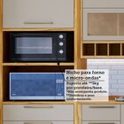 Cozinha Compacta 100% Mdf 4 Peças 7 Portas 5 Gavetas E Vidro