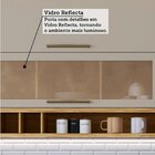 Cozinha Compacta 100% Mdf 4 Peças 7 Portas 5 Gavetas E Vidro