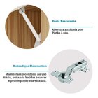 Cozinha Compacta 100% Mdf 4 Peças 8 Portas Com Vidro E Tampo