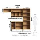 Cozinha Compacta 100% Mdf 4 Peças 9 Portas 3 Gavetas E Vidro