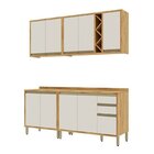 Cozinha Compacta 100% Mdf 4 Peças 9 Portas E 3 Gavetas 200cm