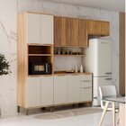 Cozinha Compacta 100% Mdf 4 Peças Com 10 Portas E Prateleira