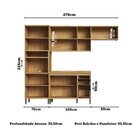 Cozinha Compacta 100% Mdf 4 Peças Com 10 Portas E Tampo 270cm